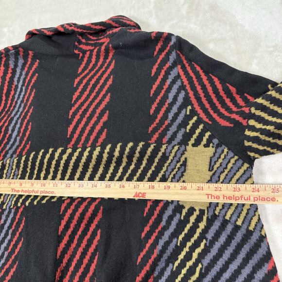 Anthropologie Aldomartins Cardigan Coat Size M Plaid Wool Cashmere Blend Long - Picture 6 of 7